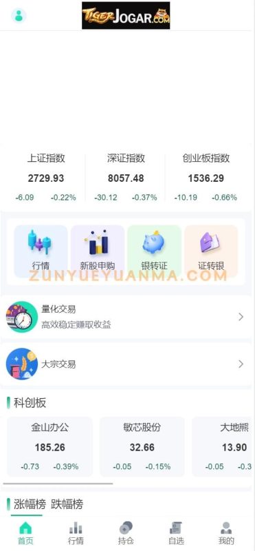 【商业收费源码】股票期权盘口源码下载-尊悦源码