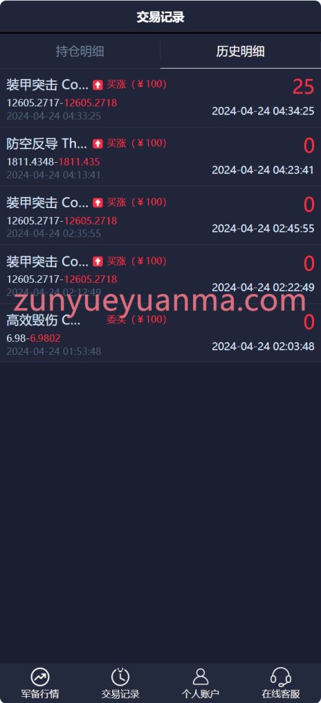 图片[3]-【商业收费源码】双语言军事军备类型微盘微交易所源码下载-尊悦源码
