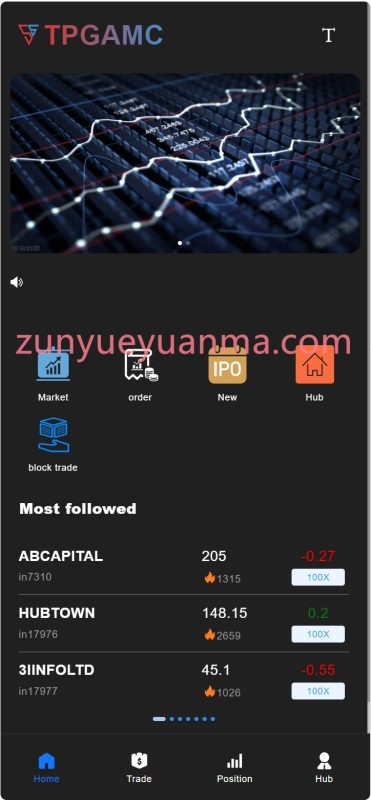 【商业收费源码】印度股票配资盘口源码下载-尊悦源码