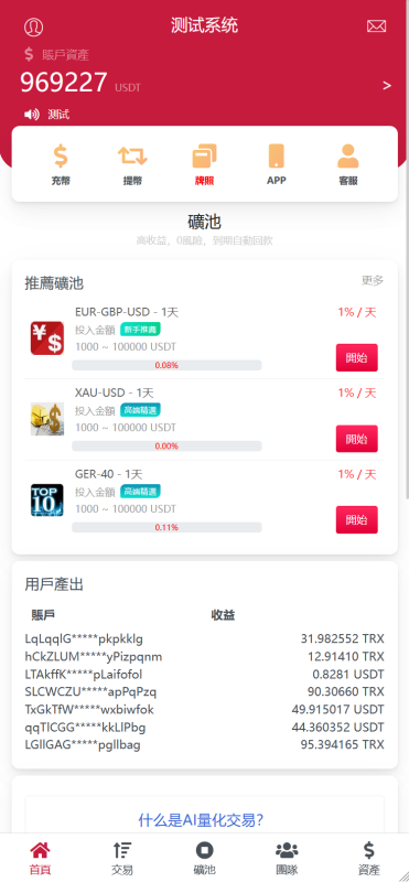 【商业收费源码】多语言十国语言区块链trx理财源码/外贸版云理财系统源码/USDT质押充提系统下载-尊悦源码