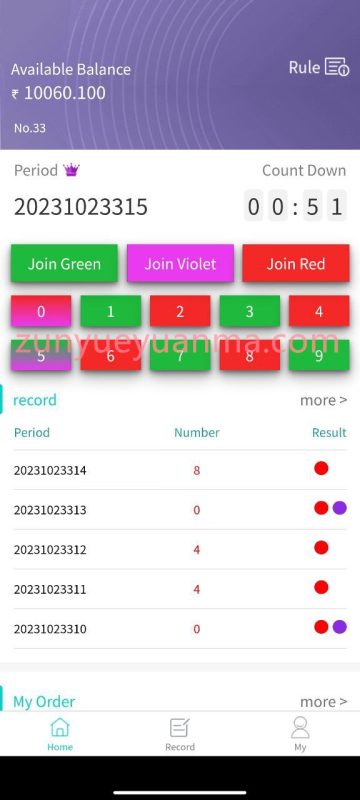 【商业收费源码】印度红绿灯彩票系统，支持多级代理+英印双语下载-尊悦源码
