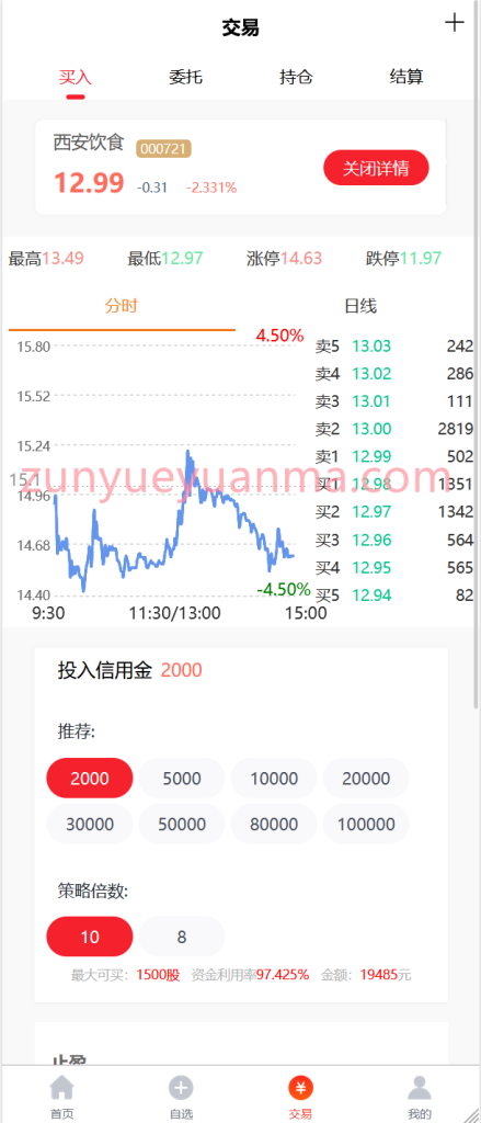 图片[4]-【商业收费源码】2023新版股票配资/买点策略/前端UNIAPP/后端THINKPHP/支持二开下载-尊悦源码