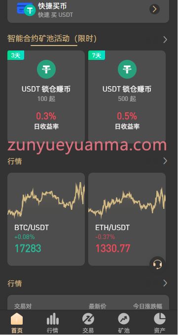 图片[2]-【商业收费源码】区块链交易所源码-支持NFT-理财-申购杠杆-矿机-挖矿锁机-八国语言-带vue源码-详细安装文档说明下载-尊悦源码