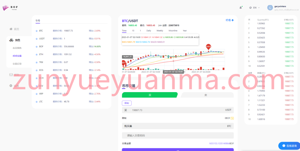图片[6]-【商业收费源码】BOF虚拟币预售源码/多国语言/会员预售/币币交易/山寨币发行/山寨币交易下载-尊悦源码