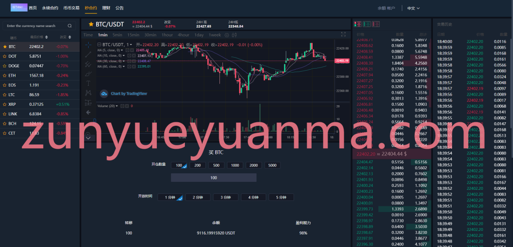 图片[4]-【商业收费源码】多语言交易所系统/永续币币秒合约交易/质押理财交易所下载-尊悦源码